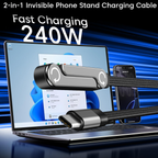 2-in-1 Phone Stand & 240W Fast Charging Cable
